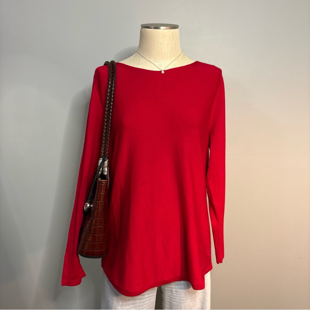 Chico's Vibrant Red Long Sleeve Top